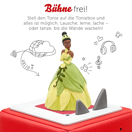 tonies Figura de música para caja Toniebox Disney – beso la rana – Sonido de película, para niños a partir de 4 años, tiempo de reproducción aprox. 60 minutos