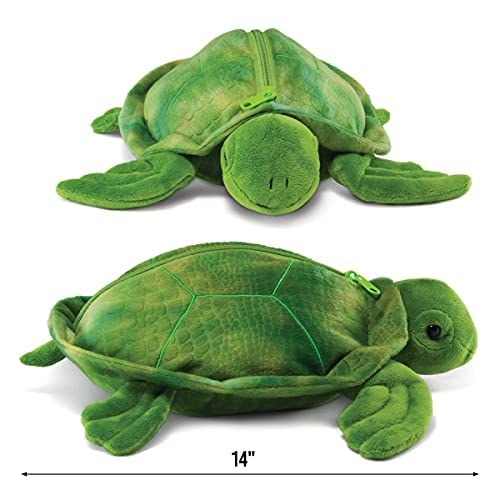 Tortuga de Peluche Prextex con con 3 tortuguitas de Peluche Colección de Animales Bebe de Peluche Juego de Animales de Peluche