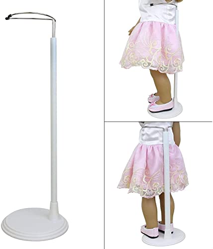 TOYANDONA Soporte de Muñecas Expositores para Figura 4 Piezas Soporte móvil de elevación en peanas para muñecas y Figuras de Acción Barbie Dolls 35 cm