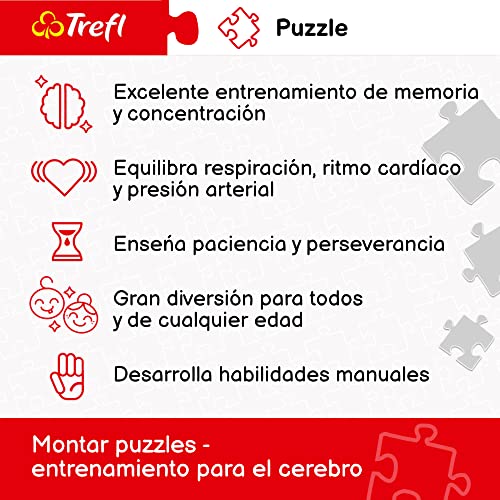 Trefl, Puzzles, París al Amanecer, de 1000 Piezas, Francia, Capitales Europeas, Vista a la Torre Eiffel, Arco de Triunfo, Rompecabezas DIY, Pasatiempo Creativo, Regalo