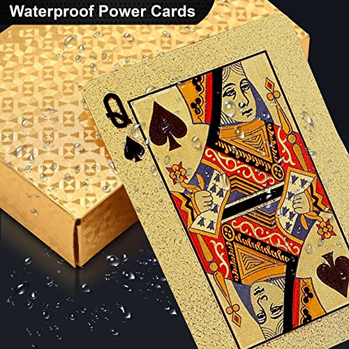 Trendcool Cartas Poker. Baraja Poker Juego de Mesa. Baraja de Cartas Poker Impermeable. Baraja Poker Doradas, Oro. (Gold)