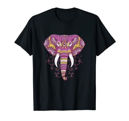 Tribal elefante mandala Gráfico impresión elefante motivo yoga Camiseta