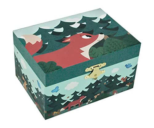 Trousselier - Music Box Fox in Forest, S50402, Verde