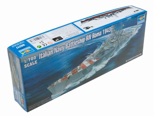 Trumpeter 5577 - Maqueta de barco acorazado Roma de 1943 (escala 1/700) [importado de Alemania] , color/modelo surtido