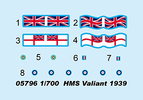 Trumpeter HMS Valiant 1939-1: 700 Kit Barco plástico