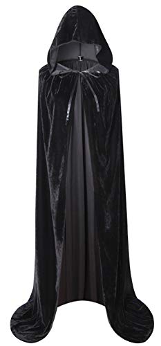 Txian Longitud Completa con Capucha Capa de Terciopelo Halloween Navidad Fancy Cape Trajes 59 "