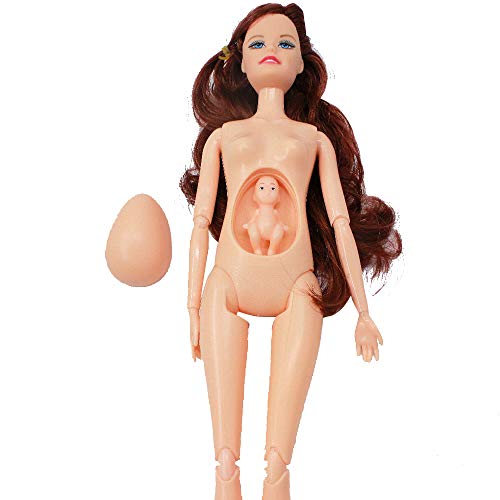 Ububiko Embarazada Baby Doll Juego de alimentación de muñeca Accesorios, muñeca, Maternidad Accesorios para Muñecas Bebé Conjunto Infantil de Imitación para Jugar