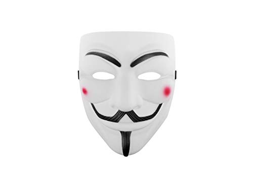 Udekit Hacker Máscara V para Vendetta Máscara Anónimo para Disfraz De Halloween Cosplay Accesorios Fiesta Props (4Piezas/Set)