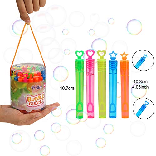 Ulikey 40 PCS Pompas de Jabón de 5 Colores Varitas, Varita de Burbuja, Tubos para Crear Burbujas de Jabon, Surtidos Pompas Jabon para Favores De Fiesta, Juguetes para Niños Exterior Interior