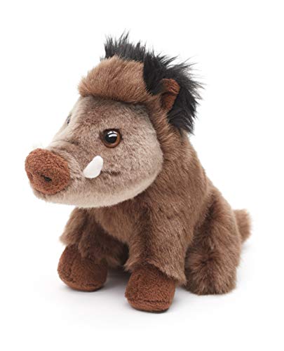 Uni-Toys - Jabalí – 19 cm (Longitud) – Jabalí, Animal del Bosque – Peluche HW-79042 marrón.