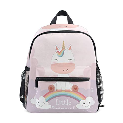 Unicornio Rosa Arcoiris Mochila para Preescolar Toddler Kids Estudiante Mochilas para Infantiles 2-7 Años Niñas Niños