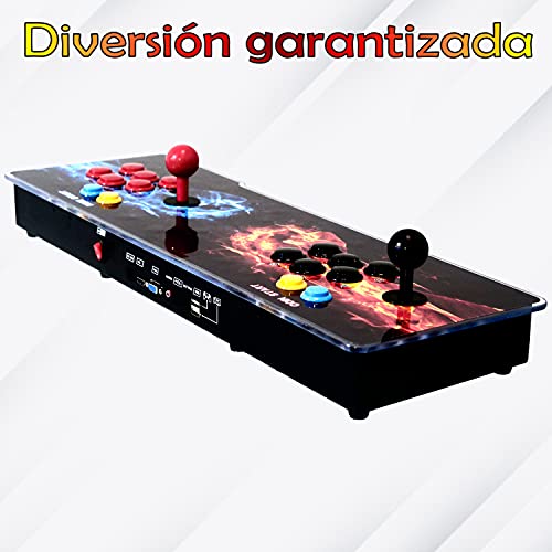 Unicview Pandora Box 3D, Retro Consola, Maquina recreativa Arcade, Joystick Arcade, Versiones Originales 6525 Juegos Retro, Incluye Juegos 2D y 3D. Función de Guardar Partida