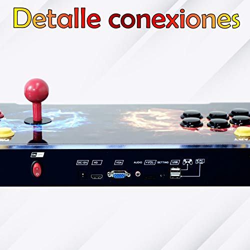 Unicview Pandora Box 3D, Retro Consola, Maquina recreativa Arcade, Joystick Arcade, Versiones Originales 6525 Juegos Retro, Incluye Juegos 2D y 3D. Función de Guardar Partida