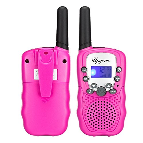 Upgrow Walkie Talkies Recargables, Juguetes para niños, Walkie-Talkies T-388 con Pilas, Radio de 2 vías con Linterna, Juguetes y Regalos para niños de 4 a 12 años