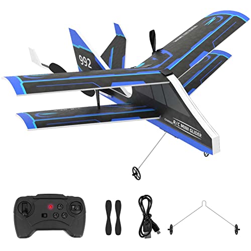 Ushining Avión de Control Remoto, Avión RC Recargable de 2,4 GHz con Giroscopio Incorporado Material Ligero y Duradero, Fácil de Volar, Regalos Juguete para 8 a 14 Años Niños y Niñas (992)