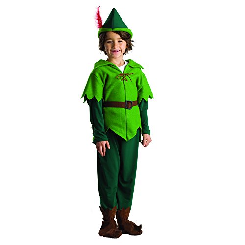 Viste a América - 837-T2 - Peter Pan Traje - 1-2 años - Tamaño 89 cm - Multicolor