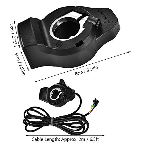 Vobor E-Bike Thumb Throttle-12V-99V Ebike Thumb Throttle Accesorios ebike ebike Throttle con Pantalla LCD Voltaje Pantalla Accesorio Scooter Control de Pulgar