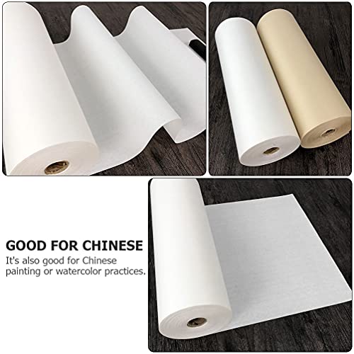 VORCOOL 1 Rollo de Papel Xuan Engrosamiento de Papel de Arroz Sumi para Caligrafía China Pintura de Escritura Papel Sumi