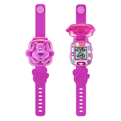 VTech-123-611767 VTech-¡Las Pistas de Blue y tú Reloj de aprendizaje, juguete educativo para niños +3 años, voces originales de la serie, color rosa, versión ESP (3480-611767)