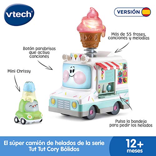 VTech- TTCory Bólidos Eli Helados. Vehículo Interactivo con Voz bebés +12 Meses, Color (3480-545522)