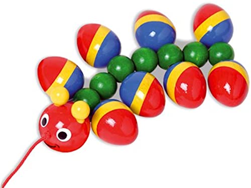 Walter Wooden Toy Caterpillar Pull Toy (japan import)