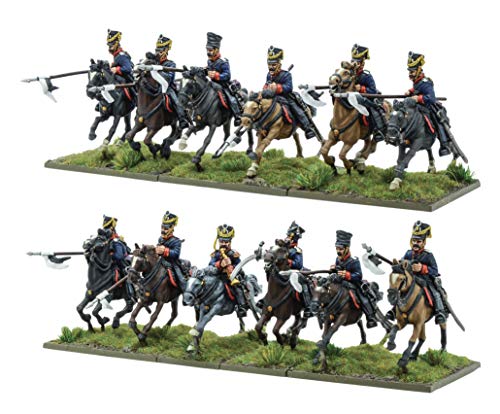 Warlord Games, Uhlans de Prusia, Miniaturas de guerra en polvo negro