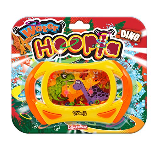 Water Hoopla Juego de Agua y Habilidad - Dinosaurio de Deluxebase. Juego de Agua Manual Retro con diseño jurásico. Juego de Arcade Manual de Lanzamiento de Aros para niños y Adultos