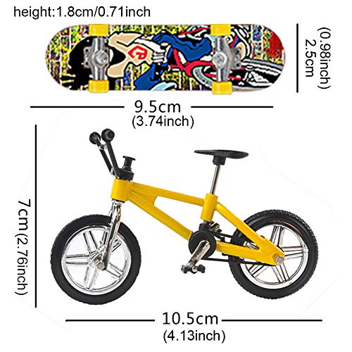 Wavel Mini juego de monopatín de dedo, bicicletas de juguete, juego de juguete de dedo, para niños y adultos, juego de juguete de descompresión