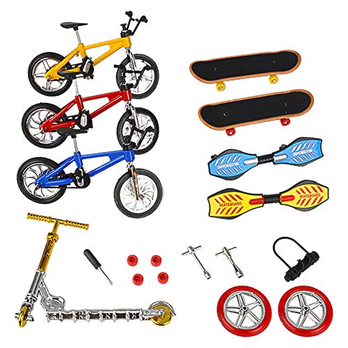 Wavel Mini juego de monopatín de dedo, bicicletas de juguete, juego de juguete de dedo, para niños y adultos, juego de juguete de descompresión