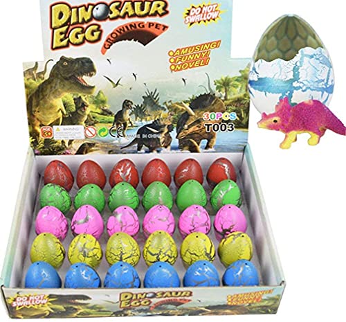 Wenosda Dino Dinosaur Dragon Eggs Hatching Growing Toy Paquete de Gran tamaño de 30 Piezas (30pcs Color Crack)