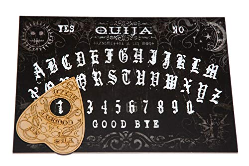 WICCSTAR Black Ouija Board Game with Planchette and Detailed Instruction