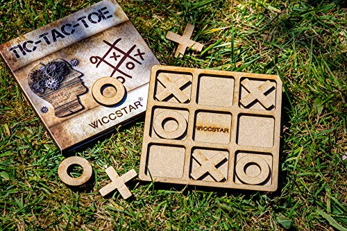 WICCSTAR Tic Tac Toe juego familiar para sala de estar y mesa de café. Noughts and Crosses XOXO