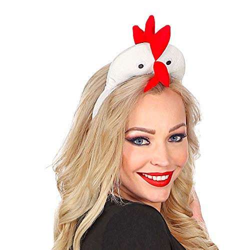 Widmann 09739 Juego de gallina, diadema y cola, para mujer, color blanco, talla única , color/modelo surtido