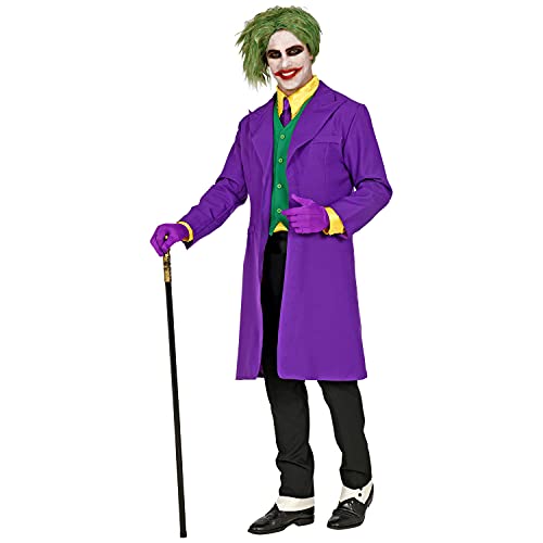 WIDMANN 48481 48481 - Disfraz de payaso Evil con chaleco, joker, terror, malo, fiesta temática, Halloween, hombre, multicolor, talla S