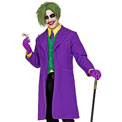 WIDMANN 48481 48481 - Disfraz de payaso Evil con chaleco, joker, terror, malo, fiesta temática, Halloween, hombre, multicolor, talla S