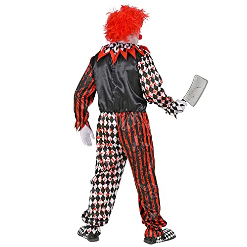 WIDMANN 52521 52521 - Disfraz de payaso asesino asesino, mono y cuello, fiesta temática, Halloween, hombre, multicolor, talla S