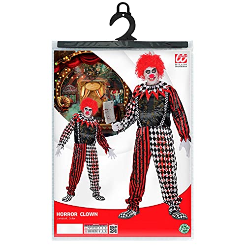 WIDMANN 52521 52521 - Disfraz de payaso asesino asesino, mono y cuello, fiesta temática, Halloween, hombre, multicolor, talla S