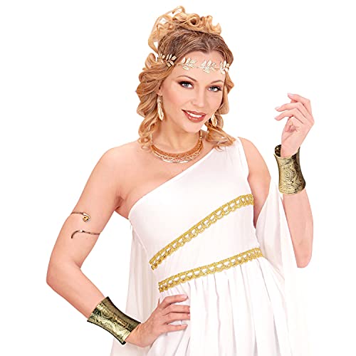 WIDMANN Widmann-03244 03244 – Pulsera Antigua, Oro, Diosa Griega, Romana, Egipto, Kleopatra, Joyas, Fiesta temática, Carnaval, Multicolor, Talla única