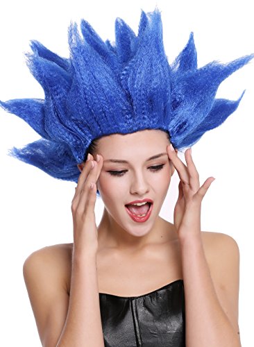 WIG ME UP- 91062-PC3 Peluca Hombres Mujeres Carnaval Halloween Cosplay Loki Flor tulipán Demonio Tempesta Diablo Azul