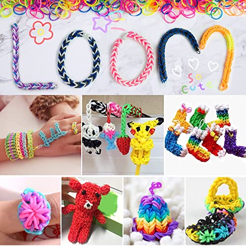 WOGOPRO Pulseras Gomas, 2000+ Gomas para Hacer Pulseras Elasticas 23 Colores, Bricolaje Manualidad para Niños de Pulseras y Collares, loom Bands Set para Pulseras