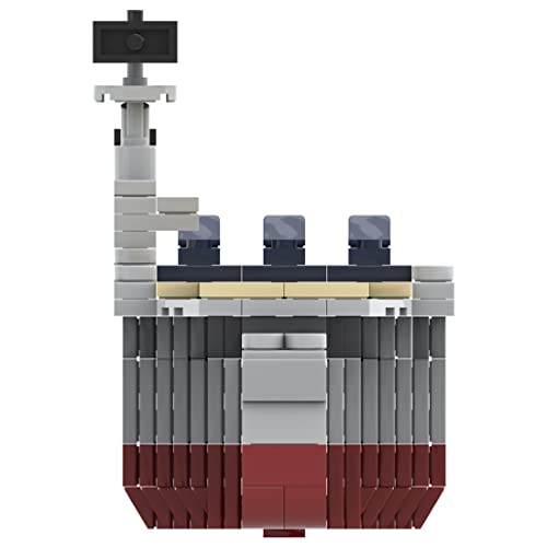 WWEI Maqueta de portaaviones de ingeniería, 1062 bloques de construcción 1:500 WW2 Gran Barco de Guerra Barcos Bausteine, diseñado por Brickshipsdesigns, compatible con Lego