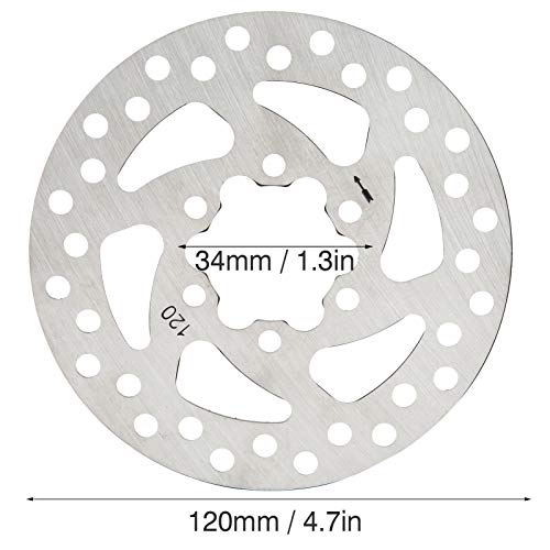 XINMYD Disco de Freno, Disco de Freno 120 Scooter eléctrico Patineta Rotor Pad Piezas de Repuesto 34 Diámetro Interior