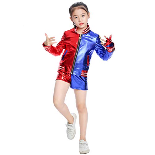 Xinqin Cosplay Suicide para niñas y adultos, Camiseta, Pantalones y Chaqueta Rojo Azul Disfraz de Cosplay Carnaval Navidad Halloween (110)