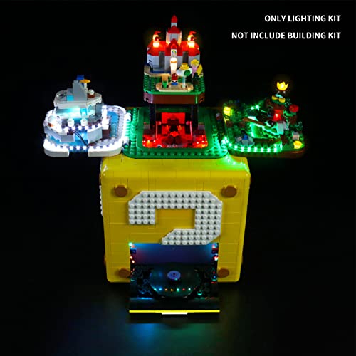 YBLOC Kit De Iluminación LED para Lego 71395 Super Mario 64 Question Mark Block, Espectáculo De Luces Compatible con Lego 71395 (No Incluye El Juego Lego)