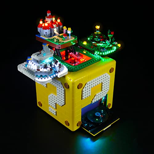 YBLOC Kit De Iluminación LED para Lego 71395 Super Mario 64 Question Mark Block, Espectáculo De Luces Compatible con Lego 71395 (No Incluye El Juego Lego)