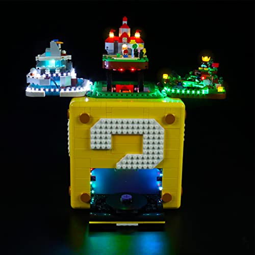 YBLOC Kit De Iluminación LED para Lego 71395 Super Mario 64 Question Mark Block, Espectáculo De Luces Compatible con Lego 71395 (No Incluye El Juego Lego)