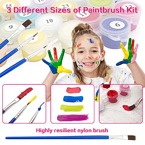 Yetech Pintar por Numeros Adultos Niños,DIY Pintura al óleo por número Kit con Pinceles y Pinturas,DIY Conjunto Completo de Pinturas,Decoraciones para el hogar,León de Color-Sin Marco(40 x 50 cm)