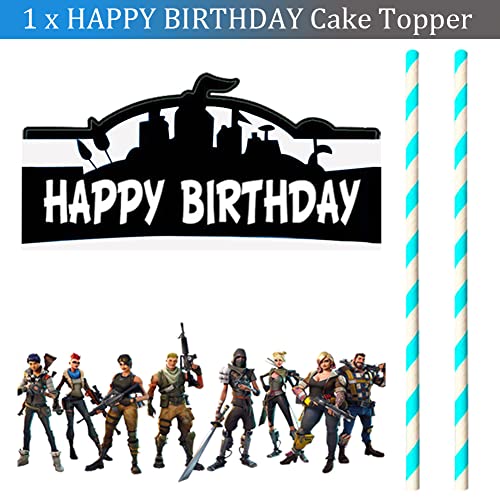 YGCHEN Happy Birthday Cake Topper Videojuegos Decoracion Tarta Gaming Cumpleaños Street Dance Cupcake Toppers para Suministros de Fiesta Temática de Juegos, 28 Piezas