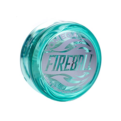 Yomega Fireball - Yoyó transeje de Respuesta Profesional, Ideal para niños y Principiantes Que Quieren Hacer Trucos como los Profesionales + 2 cueras Extra (Verde)