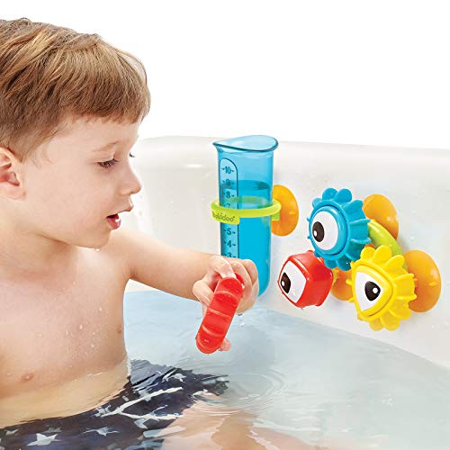 Yookidoo Juguete de baño Spin 'N' Spout Water Gear – Tres Engranajes con Ojos Googly en el Medio Que Gira y se Fija a Cualquier tamaño de bañera